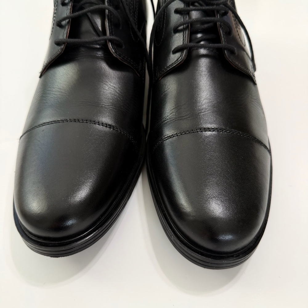 Clarks Black Leather Cap-Toe Derby Shoes - Picture 12 of 12